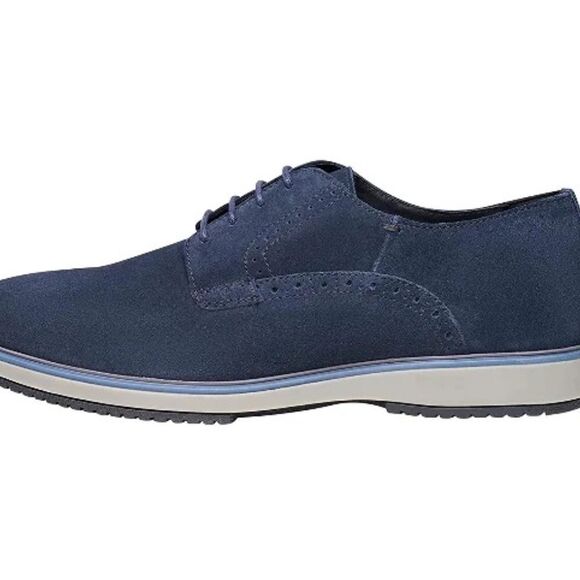 Geox Respira Tyren Navy Suede Lace Up Oxfords Sz 45/US 12 - Picture 1 of 8